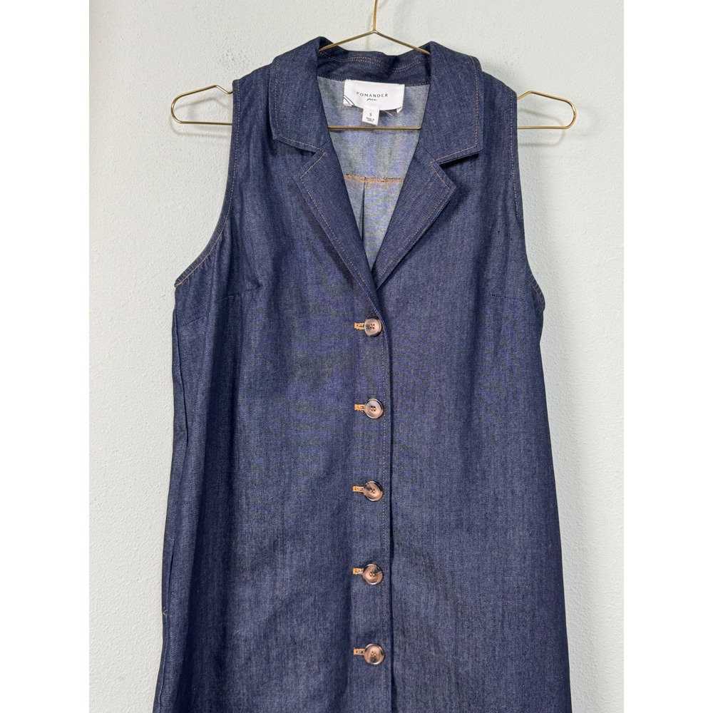 NWOT Tuckernuck Pomander Place Denim Sleeveless Micah Dress Casual Dress Size S - Picture 5 of 12